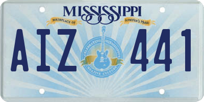 MS license plate AIZ441