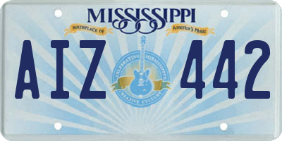 MS license plate AIZ442