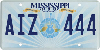 MS license plate AIZ444