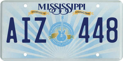 MS license plate AIZ448