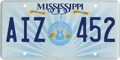 MS license plate AIZ452