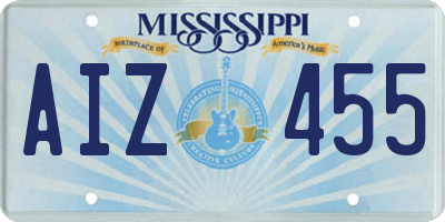 MS license plate AIZ455