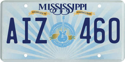 MS license plate AIZ460
