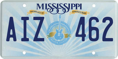 MS license plate AIZ462