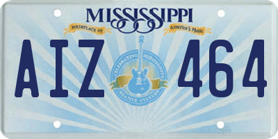 MS license plate AIZ464