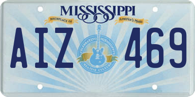 MS license plate AIZ469
