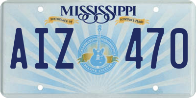 MS license plate AIZ470