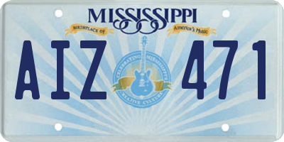 MS license plate AIZ471