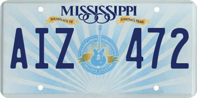 MS license plate AIZ472