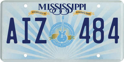MS license plate AIZ484