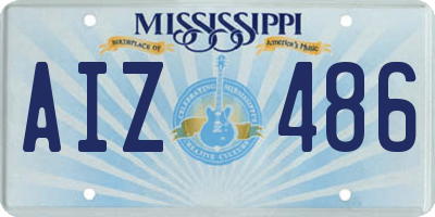 MS license plate AIZ486