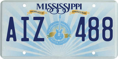 MS license plate AIZ488