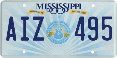 MS license plate AIZ495