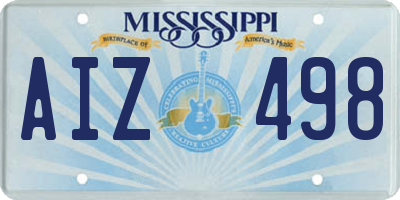 MS license plate AIZ498