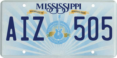 MS license plate AIZ505