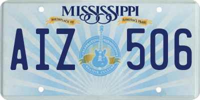 MS license plate AIZ506