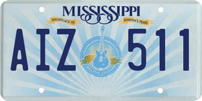 MS license plate AIZ511