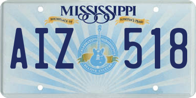 MS license plate AIZ518
