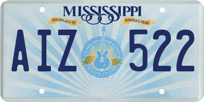 MS license plate AIZ522