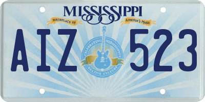 MS license plate AIZ523