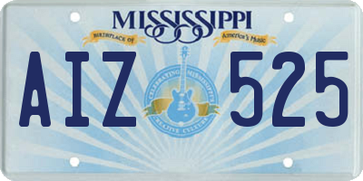 MS license plate AIZ525