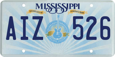 MS license plate AIZ526