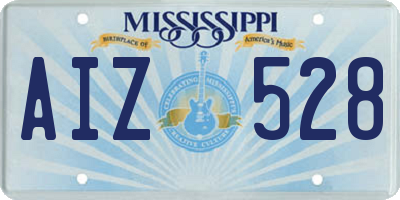 MS license plate AIZ528