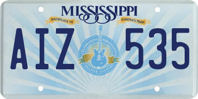 MS license plate AIZ535