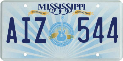 MS license plate AIZ544