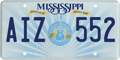 MS license plate AIZ552