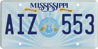 MS license plate AIZ553