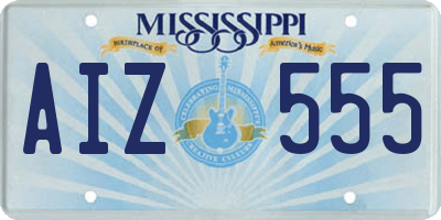 MS license plate AIZ555