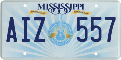 MS license plate AIZ557