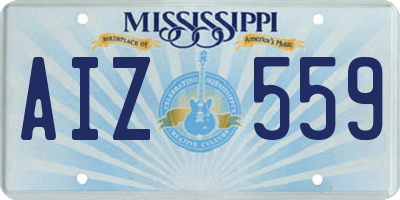 MS license plate AIZ559