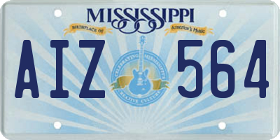 MS license plate AIZ564