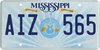 MS license plate AIZ565
