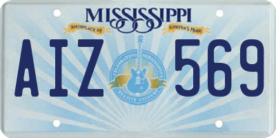 MS license plate AIZ569