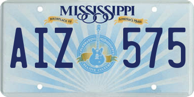 MS license plate AIZ575