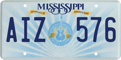 MS license plate AIZ576