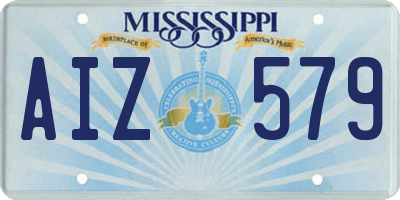 MS license plate AIZ579