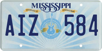 MS license plate AIZ584