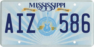 MS license plate AIZ586