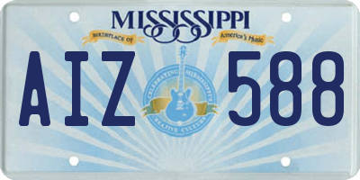 MS license plate AIZ588