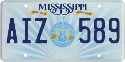 MS license plate AIZ589