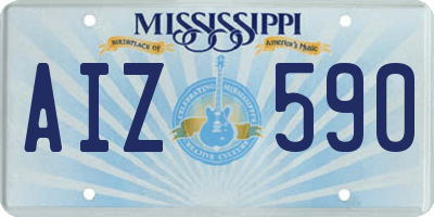 MS license plate AIZ590