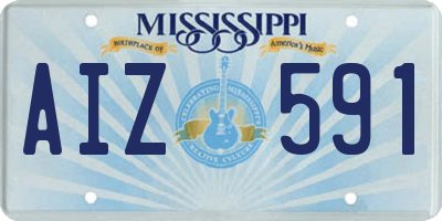 MS license plate AIZ591