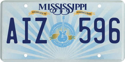 MS license plate AIZ596