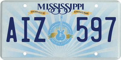 MS license plate AIZ597