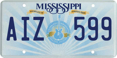 MS license plate AIZ599