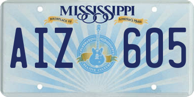 MS license plate AIZ605